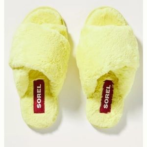 Sorel Mail Run Slippers in Neon Light (yellow)